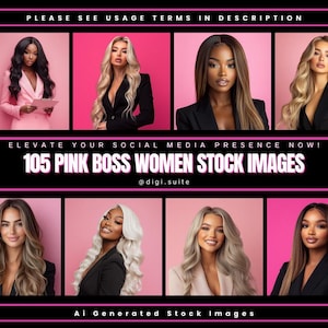 105 Boss Woman Stock Images, Portrait Stock Images, Social Media, High Quality PNG Files, Luxury Stock Photos, Canva, Ai, women in business