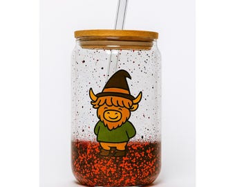 Custom Snow Globe Tumbler with Floating Glitter – Personalized Name Cup – Holiday Gift
