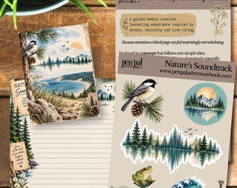 Nature's Soundtrack | Weekly Journaling Kit | Nature Inspired | Junk Journal Ephemera | Gratitude Journal | Slow Living