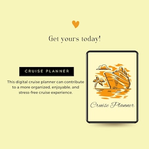 Cruise Printable Planner: Itinerary, Packing, Budget, Documents, Meal, Journal & More | Printable Cruise Vacation Planner and Organizer