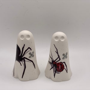 Old goole ghouls - cross your heart ghost - spider ghost - handmade, gothic Halloween decor