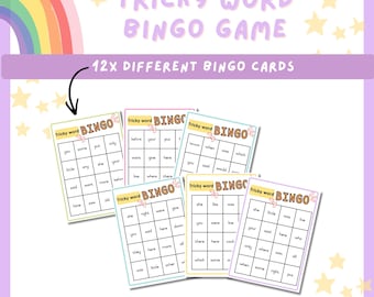 Tricky Word Bingo Game | Sight Words Phonics Bingo (PDF Download) - Etsy
