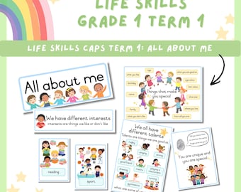 Grade 1 Life Skills All About Me Pack | CAPS Term 1 (PDF Download) - Etsy