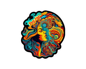 Psykedelisk dam - Vinylklistermärke