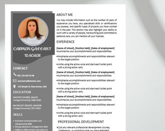 Teachers Resume Template Modern Template in Word Creative Resume Sample Teachers Resume Template Modern Template in Word Creative Resume Sample