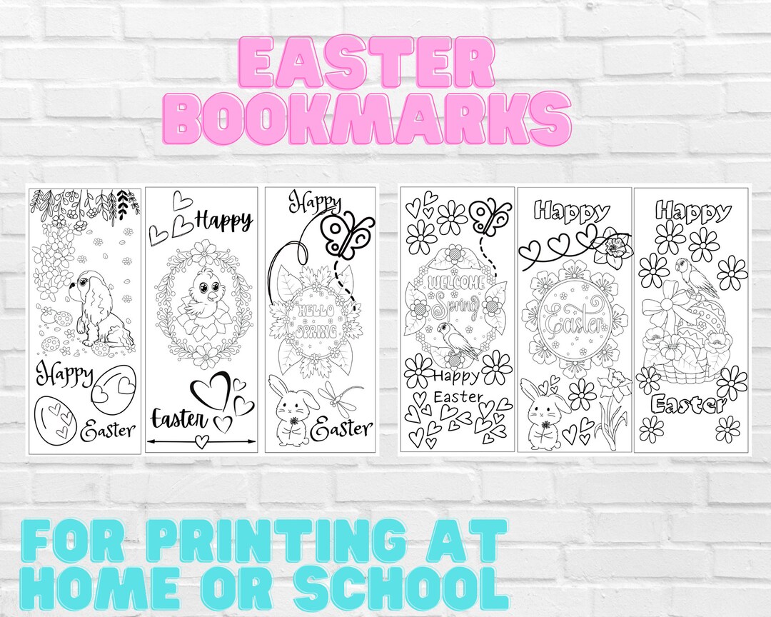 Easter Bookmarks Color Your Own Bookmarks for Kids. Easter Etsy