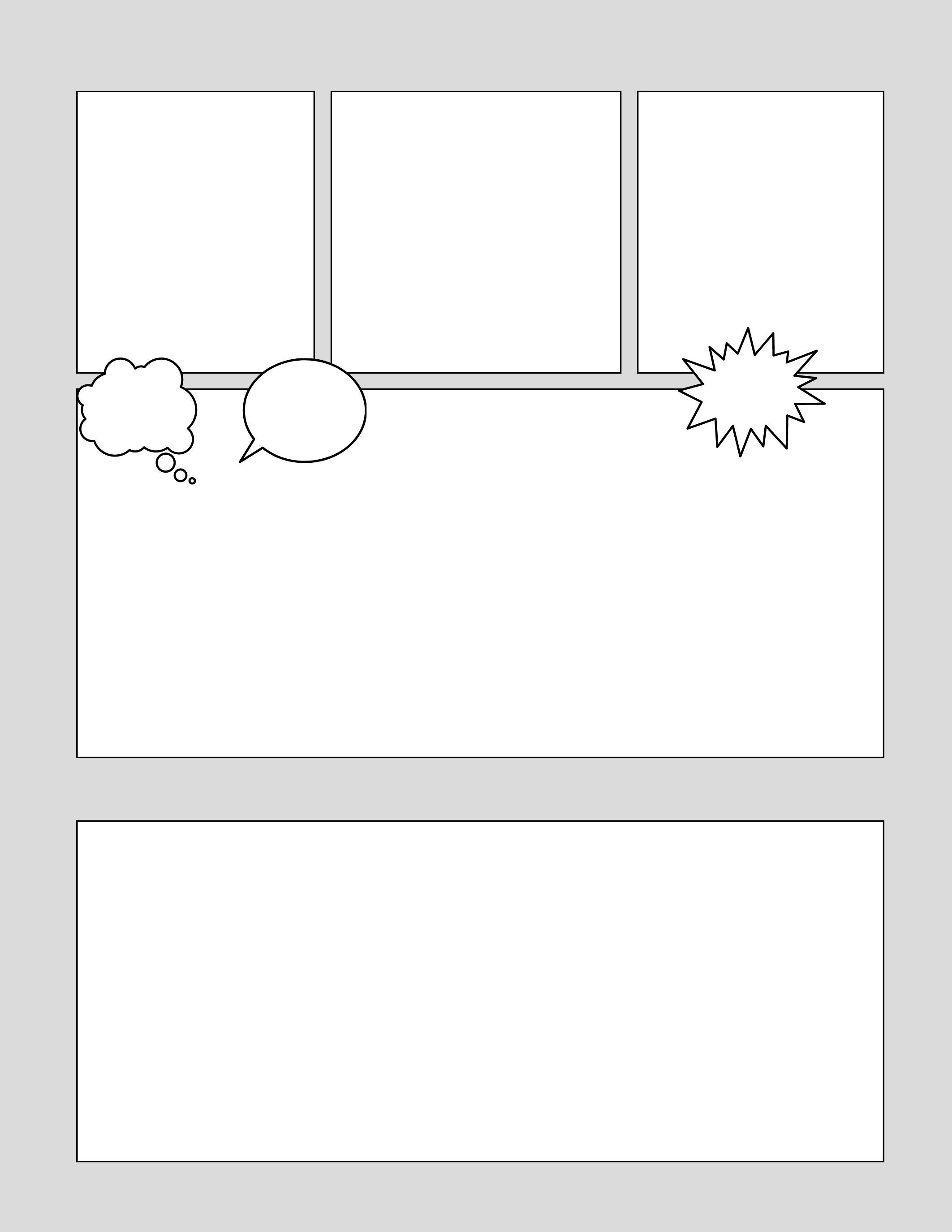 Comic Book Strip Templates Blank Digital Comic Book Anime Manga Book