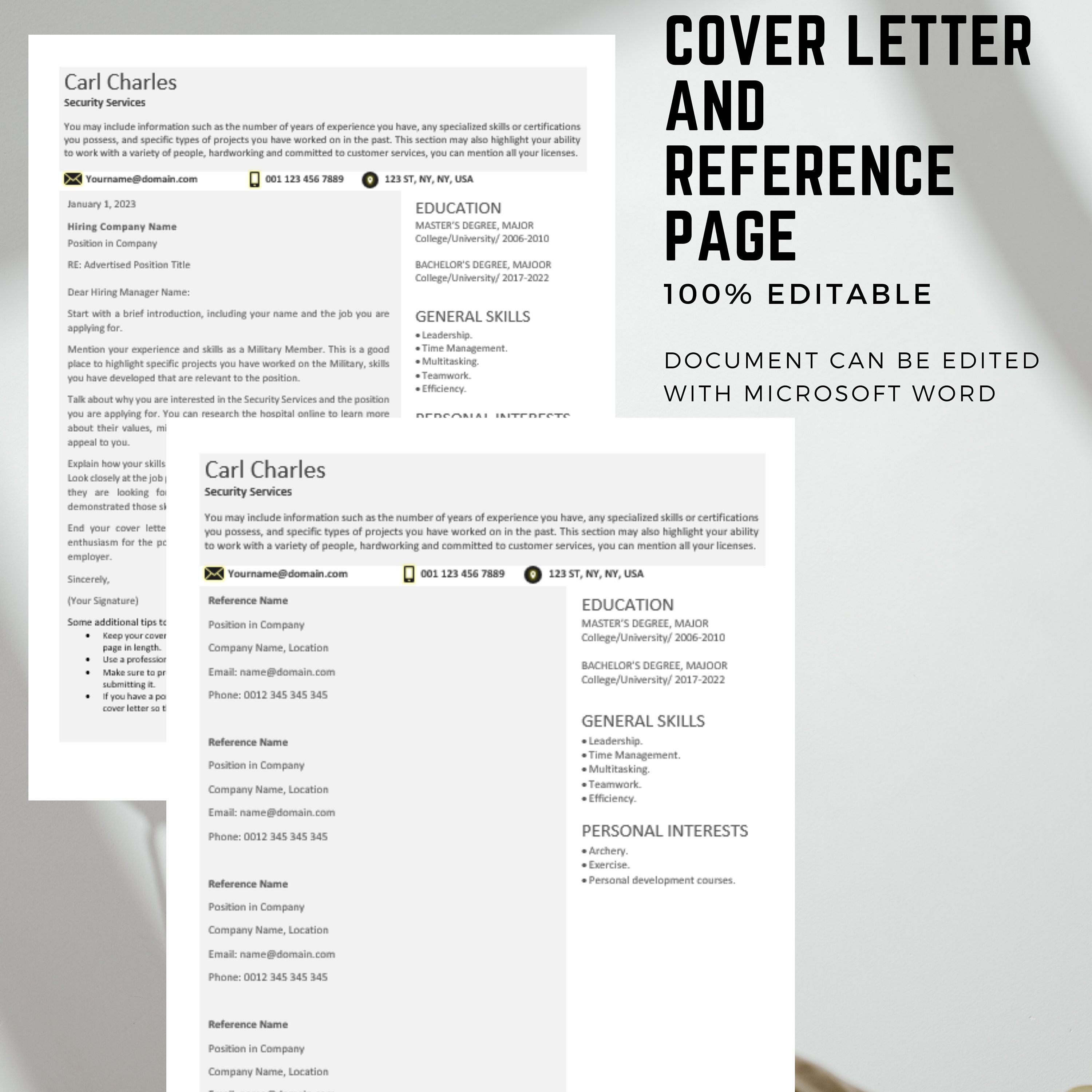 Military To Civilian Resume Template Modern Template In Word Creative