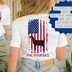Custom Farm Shirt, Farm Animal Shirt,Farmer Shirt,Group Matching Farm tee,Personalized Farm tee, Animal Lover tee,American Flag, Adult Youth