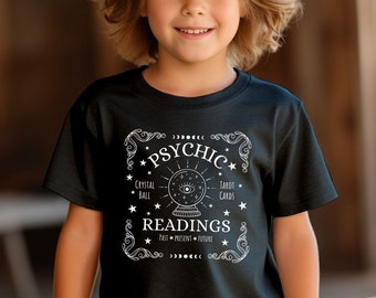 YOUTH  Phychic Reading Halloween Shirt, Fortune Teller Shirt, Crystal Ball Shirt, Halloween Shirt, Mystical Hand Shirt,Goth Shirt,Goblincore
