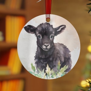 Sheep Metal Christmas Ornament, Country Christmas, Farm Animal Ornament, Sheep Farmer Gift, Sheep Lover Gift, Farm Wife Gift, Farmer Gift