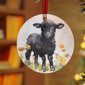Sheep Metal Christmas Ornament, Country Christmas, Farm Animal Ornament, Sheep Farmer Gift, Sheep Lover Gift, Farm Wife Gift, Farmer Gift