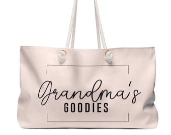 Custom Grandma Tote Bag, Custom Name Weekender Tote, New Grandma Gift,Mother's Day Gift, Mimi, Gigi, Glamma Gift, All Over Print Tote Bag