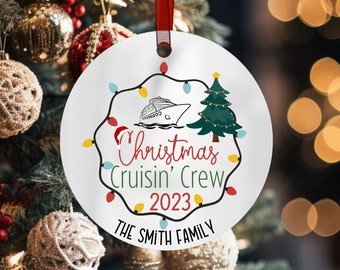 Custom Cruise Christmas Ornament, Custom Travel Ornament, Family Vacation Ornament, Custom Travel Gift, Holiday Travel Gift, Customized Gift