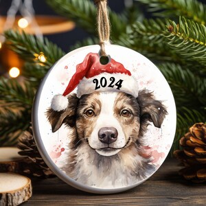 Aussie Dog Metal Christmas Ornament, Country Christmas, Farm Animal Ornament, Dog Lover Gift, Dog  Ornament, Farm Wife Gift, Farmer Gift