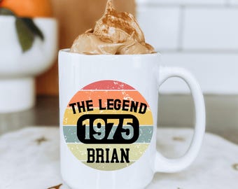Personalized 50th Birthday Mug, Funny Birthday Mug, 50th Birthday Coffee Cup, 50th Gift for Him, Funny Birthday Gift, Custom Name Coffee Cup