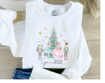 Youth Custom Nutcracker Ballet Sweatshirt,Nutcracker Sweatshirt,Ballet Lover Shirt,Christmas Sweater,Sugar Plum Fairy, Nutcracker,Mouse King