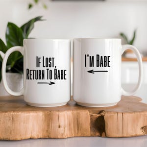 Funny Couples Mug Set, Matching His and Hers Mugs, Gift for Him and Her, Anniversary Gift, Wedding Gift, Custom Coffee Mugs, Valentines Gift