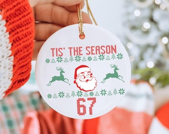 Six Seven Christmas Ornament, Custom 6 7 Funny Keepsake for Kids,  Trending Six Seven, Custom Six Seven Gift, 6 7 Ornament