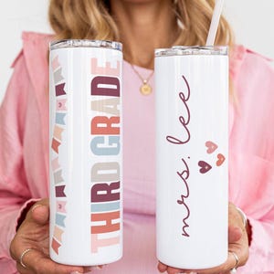 Personalized Teacher Tumbler, 20oz Teacher Cup, Teacher Gift, Teacher Appreciation, Custom Name Tumbler, End of Year, Back to School Gift