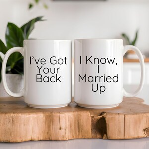 Funny Couples Mug Set, Matching His and Hers Mugs, Gift for Him and Her, Anniversary Gift, Wedding Gift, Custom Coffee Mugs, Valentines Gift
