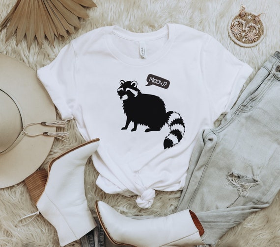 Raccoon Meow T-Shirt Funny Vintage Gifts Shirt For Lovers Raccoon Meow T-Shirt Funny Vintage Gifts Shirt For Lovers