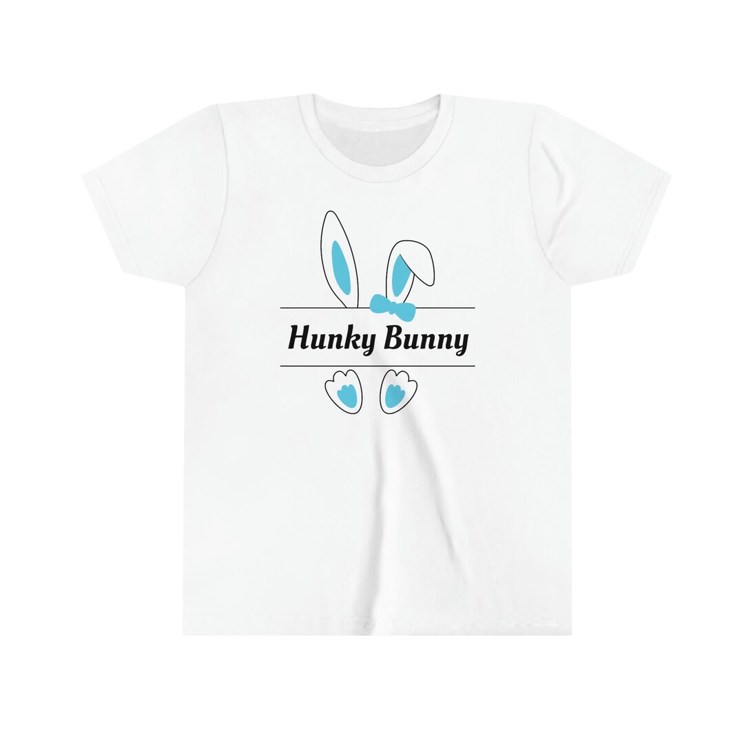 Personalized Hunky Bunny Shirt, Boy's Easter Shirt, Easter Gift, Spring