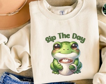 Frog Shirt, Coffee Tee,Retro Frog Tee,Funny Frog Self Care Shirt,Funny Frog Shirt,Cute Frog Shirt,Mushroom Shirts,Frog Gift Shirt,Frog Lover
