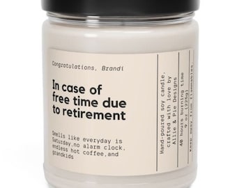Custom Funny Retirement Gift,Retirement Gift for Women Men,Retirement Candle,Gift for Coworker,Retirement Gift for Teacher, Coworker Gift