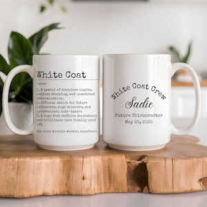 White Coat Ceremony Custom Mug, Future Doctor Gift, Medical Student Cup, Match Day Gift, Graduation Mug, Med School Gift, Nurse, Dentist, PA