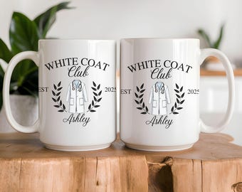 White Coat Ceremony Custom Mug, Future Doctor Gift, Medical Student Cup, Match Day Gift, Graduation Mug, Med School Gift, Nurse, Dentist, PA