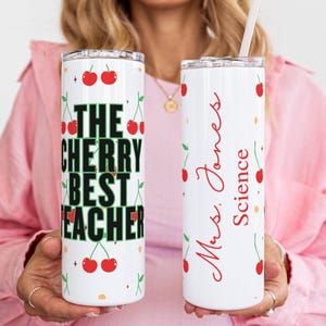 Personalized Teacher Tumbler, 20oz Teacher Cup, Teacher Gift, Teacher Appreciation, Custom Name Tumbler, End of Year, Back to School Gift