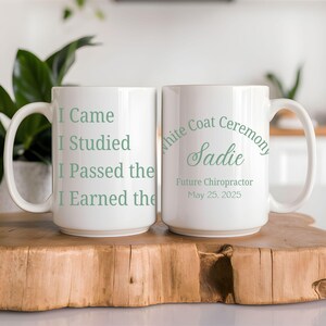 White Coat Ceremony Custom Mug, Future Doctor Gift, Medical Student Cup, Match Day Gift, Graduation Mug, Med School Gift, Nurse, Dentist, PA