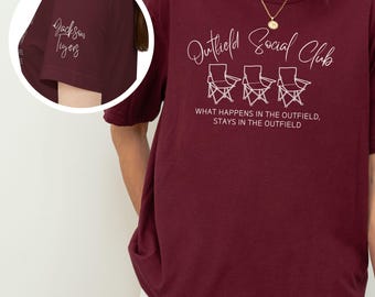 Custom Softball Mom T-Shirt, Personalized Softball Mom Shirt, Softball Grandma Auntie Gift, Custom Mom Gift, Softball Mama Tee, Softball Dad