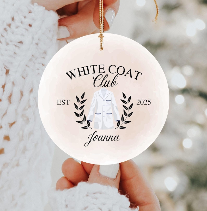 White Coat Ceremony Ornament,custom White Coat Party Gift,personalized