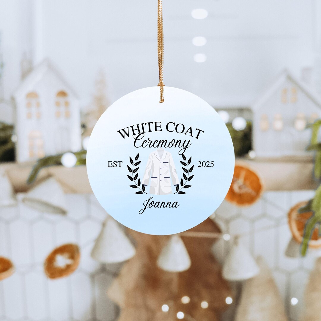 White Coat Ceremony Ornament,custom White Coat Party Gift,personalized