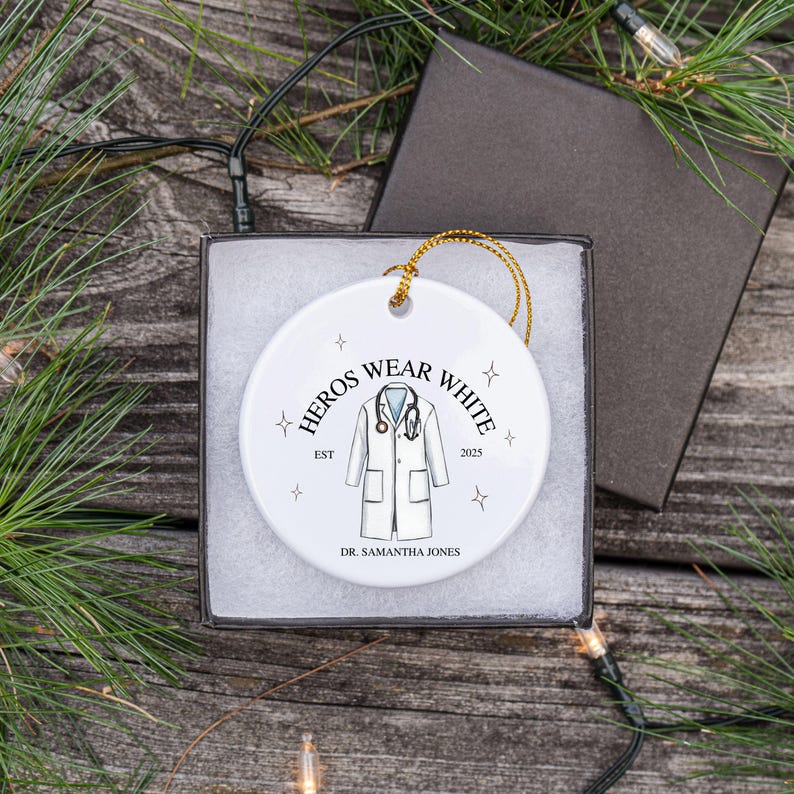White Coat Ceremony Ornament,custom White Coat Party Gift,personalized