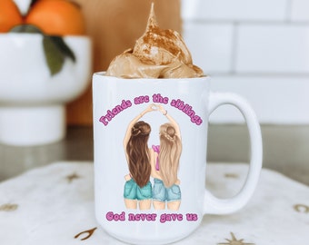 Custom Best Friend Mug, Best Friend Gift for Birthday, Funny Coffee Mug, Long Distance Mug, Personalized Bestie Mug, Friendship Mug Gift