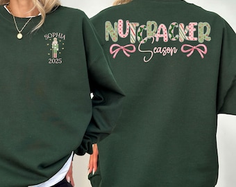 Ballet Sweatshirt, Tis the Season Nutcracker Christmas Crewneck, Ballerina Sweatshirt, Nutcracker Season Sweater, Ballet Dancer Gift, Dancer