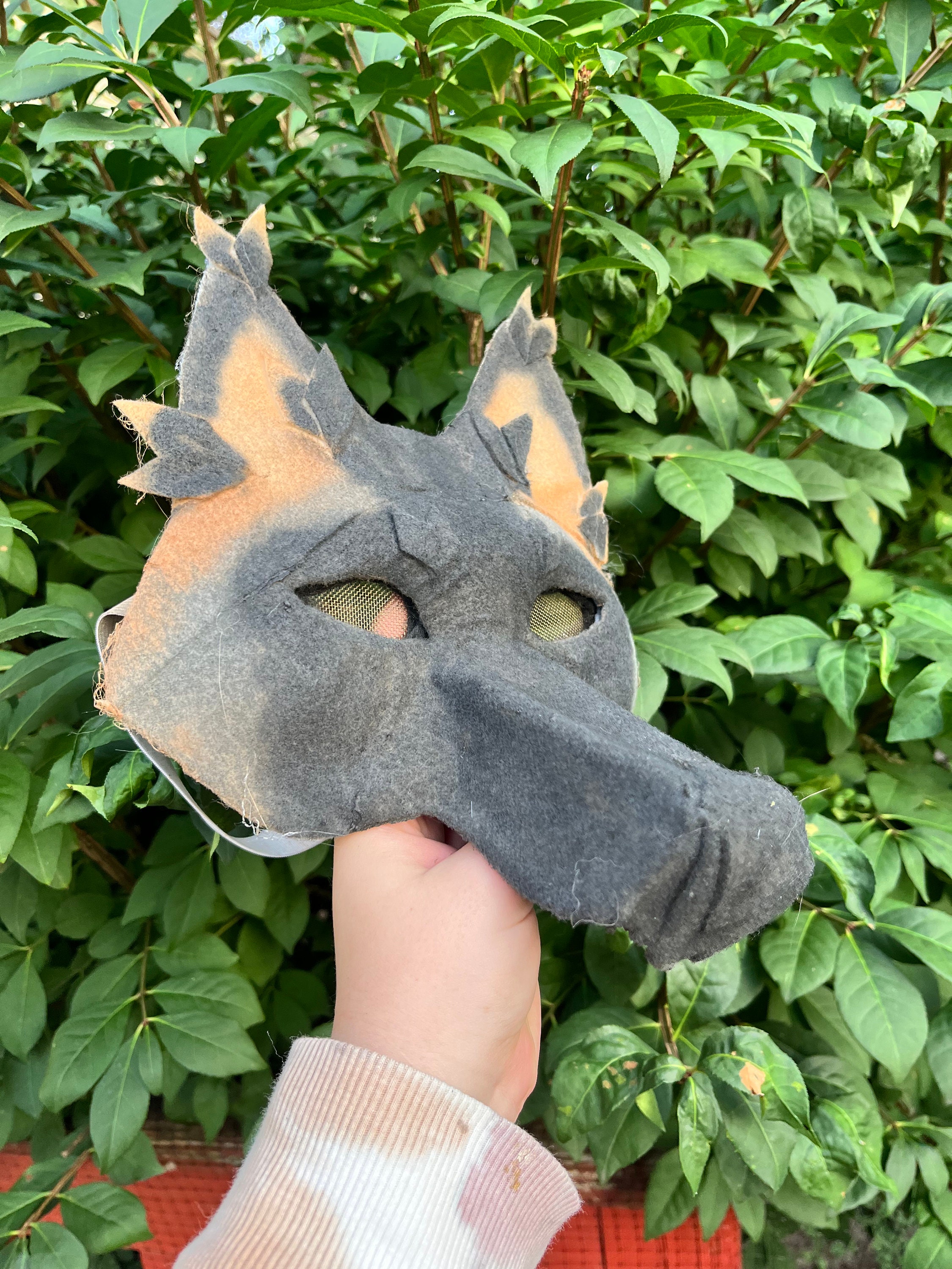 Marble fox 4.0 <3 (4th marble fox mask I have made) #foxmask #catmask #  therian in 2023, therians mask