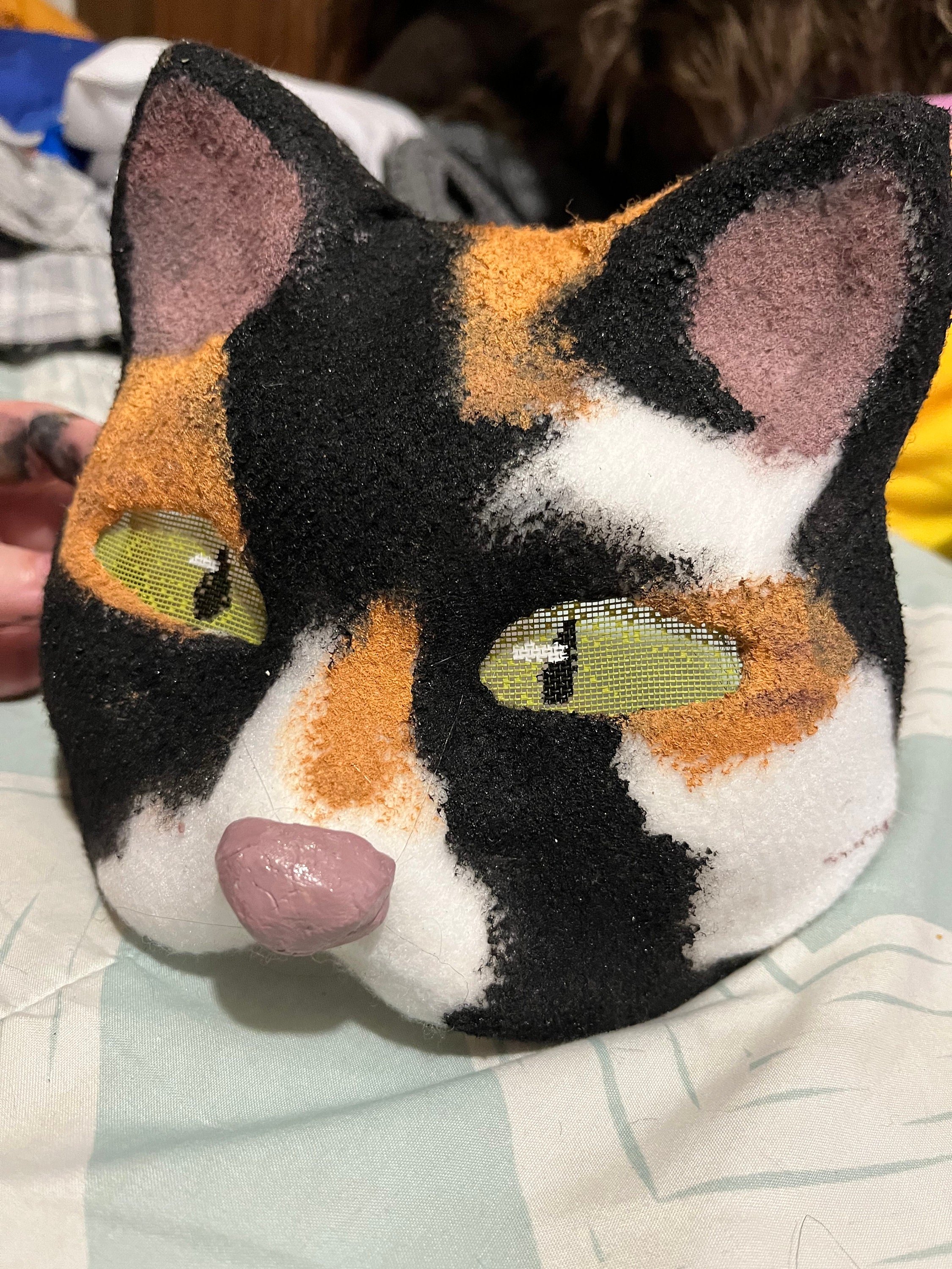 Calico therian cat mask