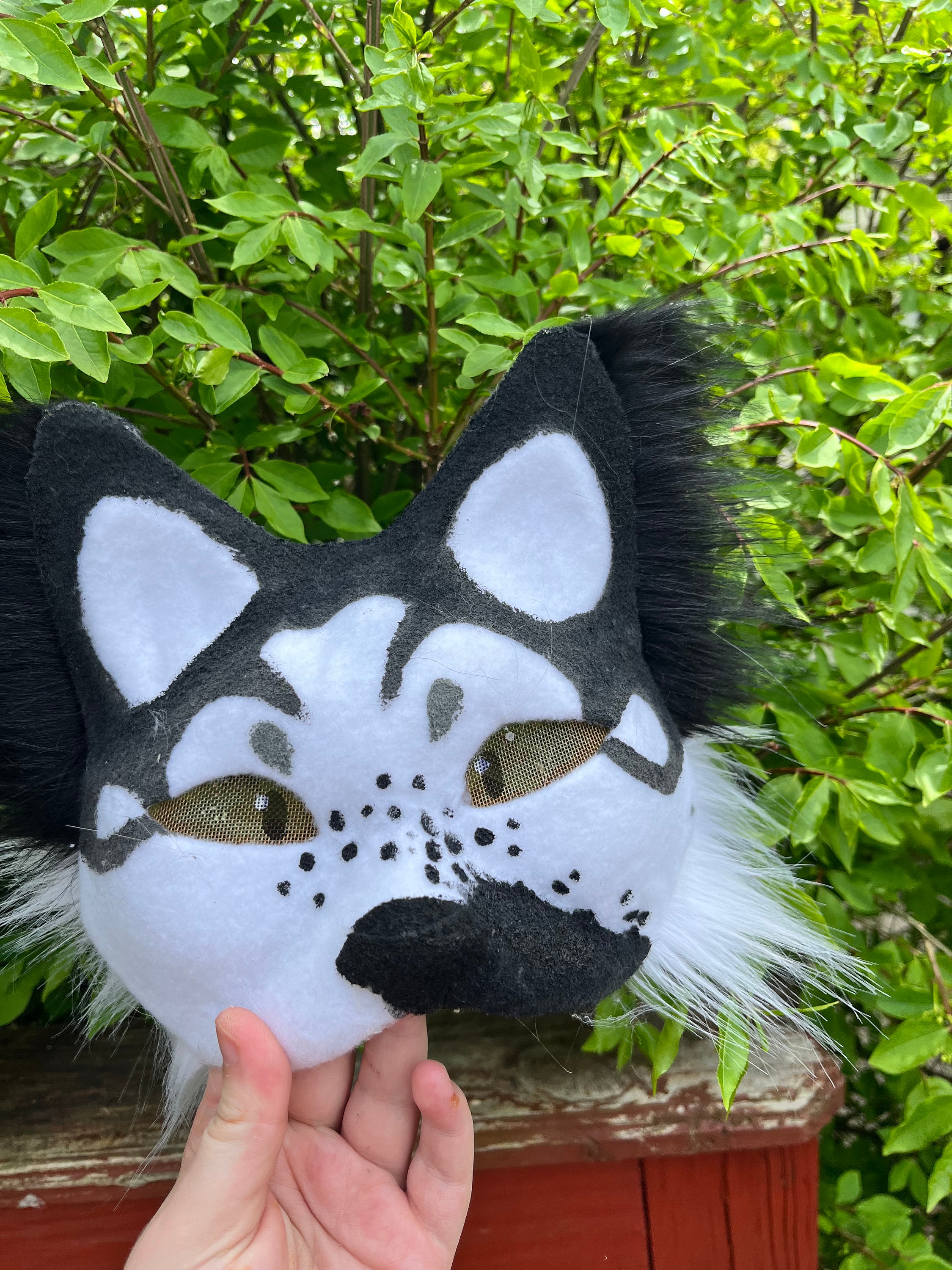 Marble fox 4.0 <3 (4th marble fox mask I have made) #foxmask