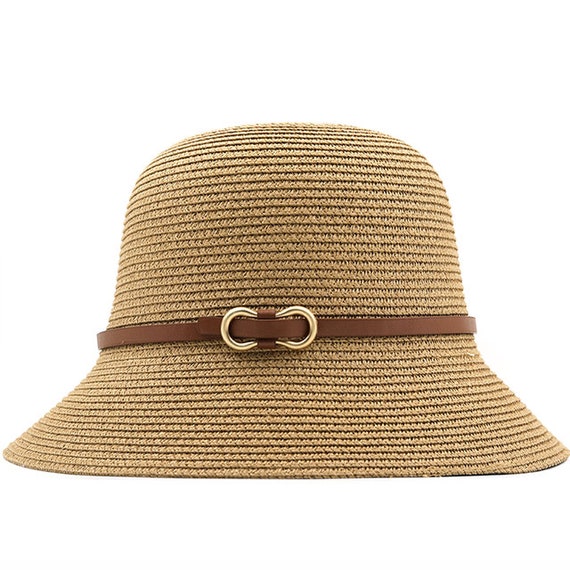 New Girls Straw Fisherman Hat Wide Brim Floppy Summer Hats for