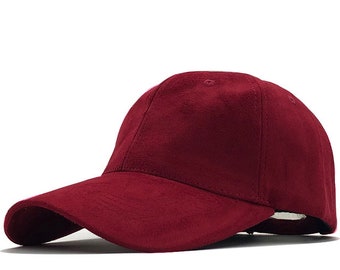 Berretto da baseball unisex in morbida pelle scamosciata, cappello sportivo casual in tinta unita, regolabile, traspirante, per papà, per donna e uomo