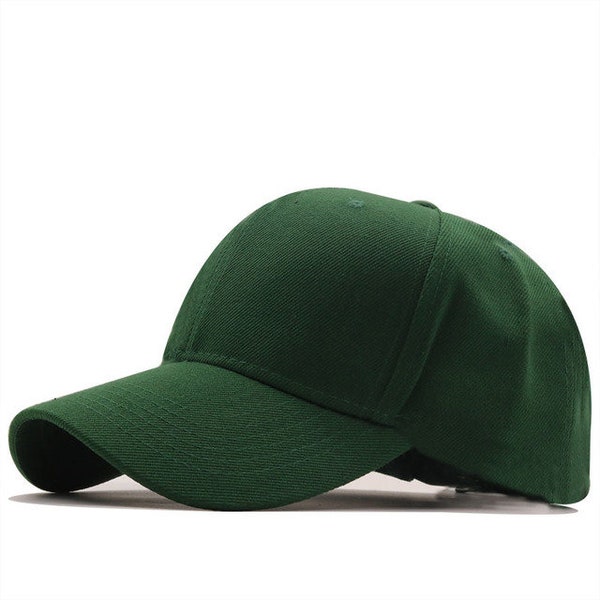 Simple Black Cap Solid Color Baseball Cap Casquette Hats Fitted Casual Hip Hop Dad Hats For Men Women