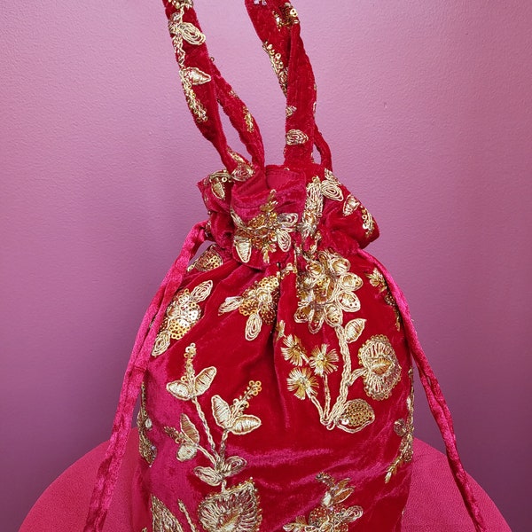 Velvet Potli bag