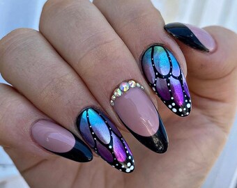 Butterfly French Nails