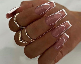 French | Press-on Nails | Nails | White