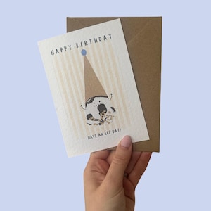 Ice Cream Pun Birthday Card: A6 Hammered Cardstock