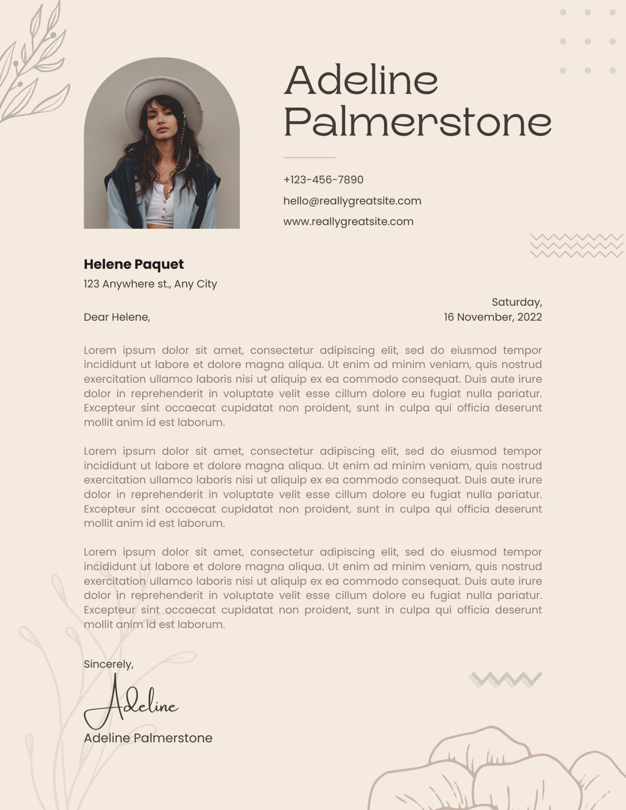 Minimalist Personal Cover Letter Template - Etsy